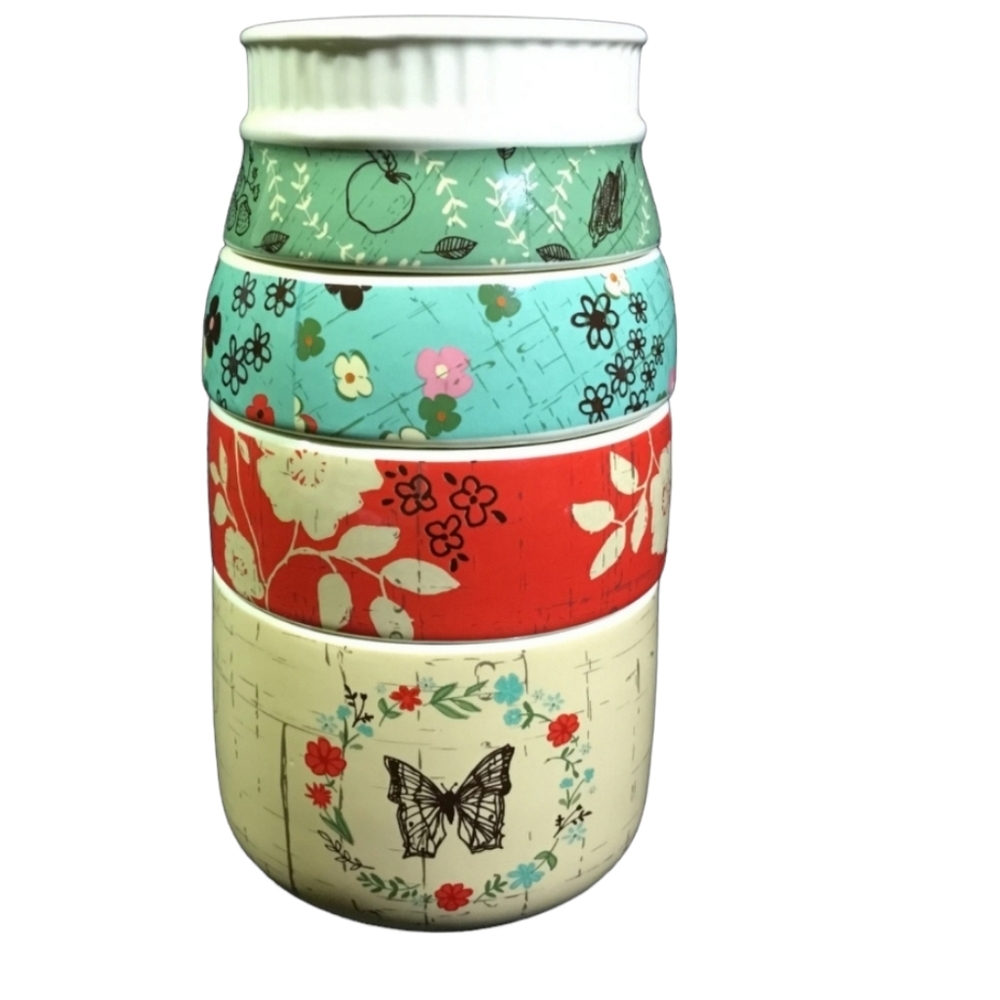 Live Simply Floral Mason Jar Measuring Cups